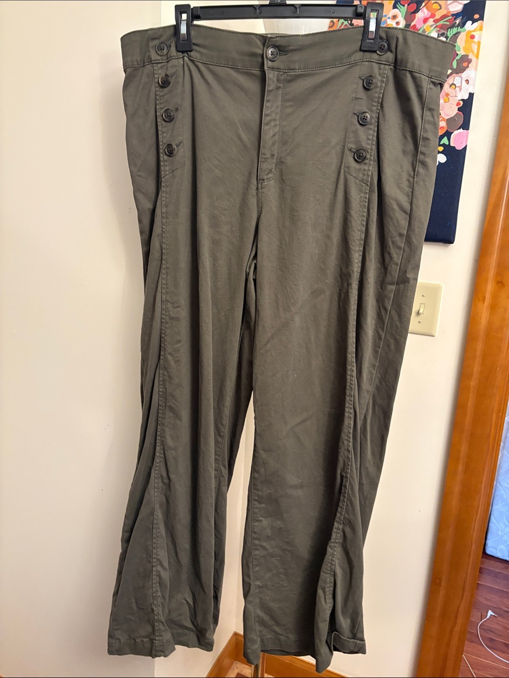 St. John's Bay Olive Straight-Leg Women’s Pants